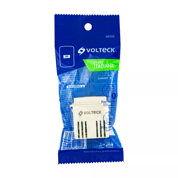 ‣ Módulo USB Línea Italiana Marfil... | Volteck