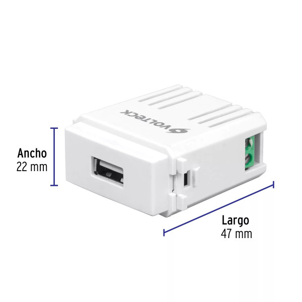 ‣ Módulo USB Italiana Blanco | Volteck