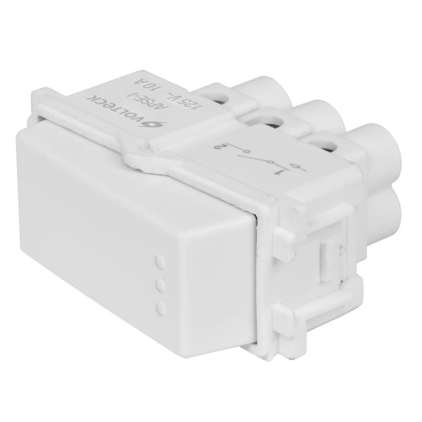 ‣ Interruptor sencillo línea Italiana blanco | Volteck