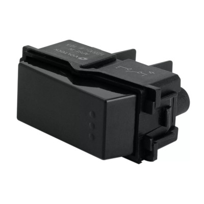 ‣ Interruptor sencillo línea Italiana negro | Volteck