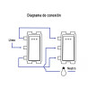 ‣ Interruptor 3 vías luz piloto, línea Italiana... | Volteck