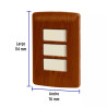 ‣ Placa 2 Interruptores Escalera Madera | Volteck