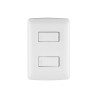 ‣ Placa armada 2 interruptores, línea Italiana... | Volteck