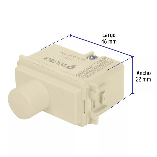 ‣ Dimmer giratorio línea Italiana marfil | Volteck