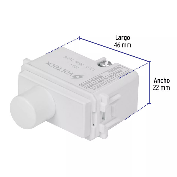 ‣ Dimmer giratorio Italiano blanco... | Volteck