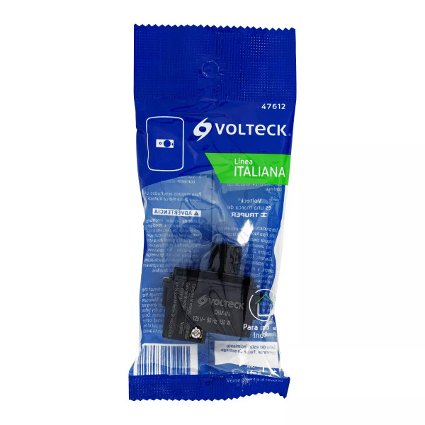 ‣ Dimmer giratorio línea Italiana neg... | Volteck
