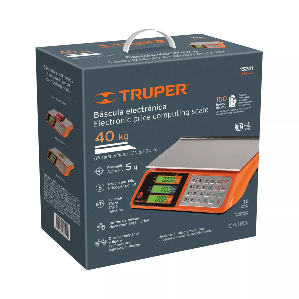 Báscula Electrónica Multifunciones 40 Kg, Truper | Básculas, Pesas y Similares