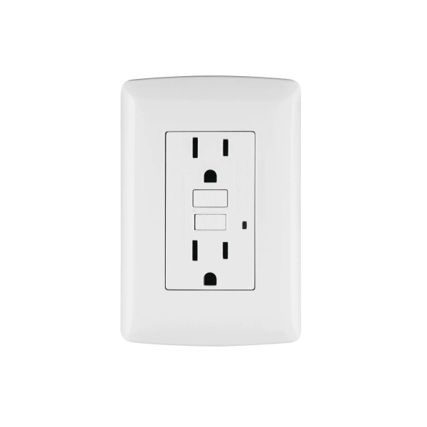 ‣ Contacto dúplex GFCI, blanco, línea Italiana | Volteck