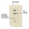 ‣ Contacto aterrizado USB, marfil, Italiana... | Volteck