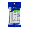 ‣ Contacto aterrizado + USB, plata, línea Italiana... | Volteck