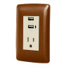 ‣ Contacto aterrizado + USB madera Italiana... | Volteck