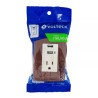 ‣ Contacto aterrizado + USB madera Italiana... | Volteck