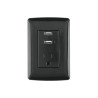 ‣ Contacto aterrizado USB Italiana negro... | Volteck