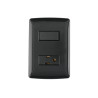 ‣ Placa armada contacto e interruptor negra... | Volteck