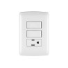 ‣ Placa contacto 2 interruptores, blanco... | Volteck