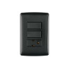 ‣ Placa armada 2 interruptores, negro, línea Ita... | Volteck