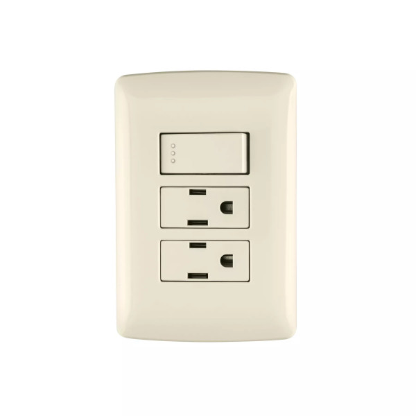 ‣ Placa armada 2 contactos e interruptor... | Volteck