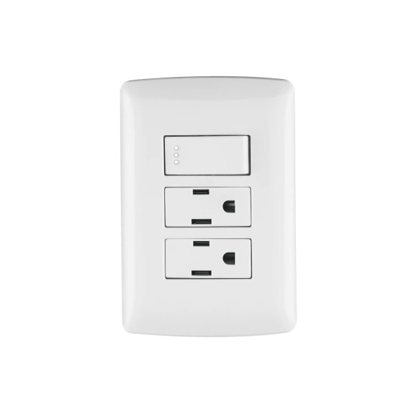 ‣ Placa armada 2 contactos e interruptor... | Volteck