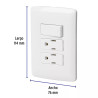 ‣ Placa armada 2 contactos e interruptor... | Volteck