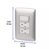 ‣ Placa armada 2 contactos e interruptor... | Volteck