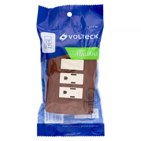 ‣ Placa armada 2 contactos e interruptor... | Volteck