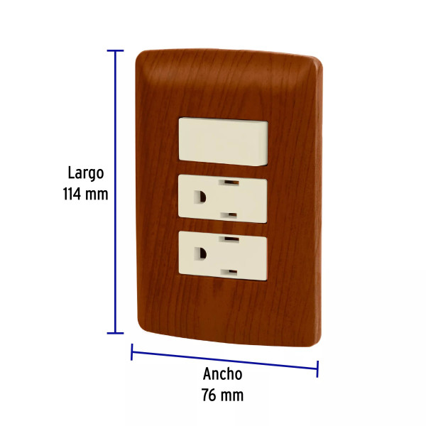 ‣ Placa armada 2 contactos e interruptor... | Volteck