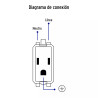 ‣ Placa 3 contactos aterriz. Italiana | Volteck