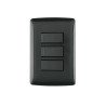‣ Placa 3 interruptores, negro, Italiana... | Volteck