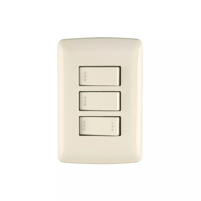 ‣ Placa armada 2 interruptores, marfil... | Volteck