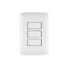 ‣ Placa 2 interruptores escalera blanca | Volteck