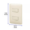 ‣ Placa armada 1 interruptor escalera, marfil... | Volteck