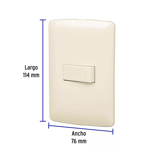 ‣ Placa armada 1 interruptor senc... Italiana | Volteck