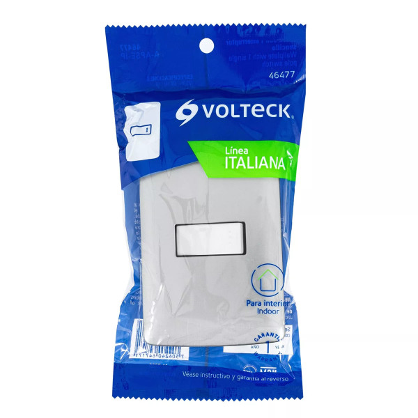 ‣ Placa armada 1 interruptor sencillo... | Volteck