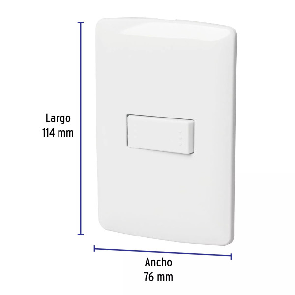 ‣ Placa armada 1 interruptor escalera, blan... | Volteck