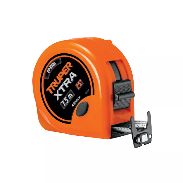 Flexómetro Xtra 7.5 M Cinta Extra Ancha 28 Mm, Truper | Flexómetros / Cintas Metricas Ferreterias Ferretodo