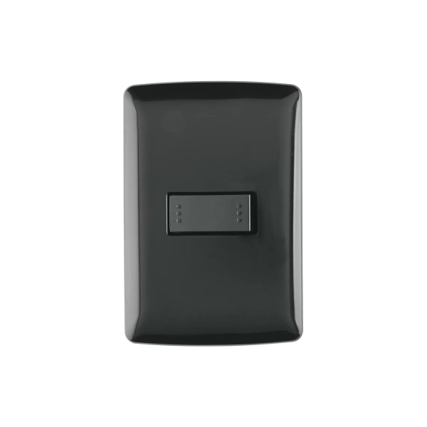 ‣ Placa armada 1 interruptor escalera, negro... | Volteck