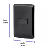‣ Placa armada 1 interruptor escalera, negro... | Volteck