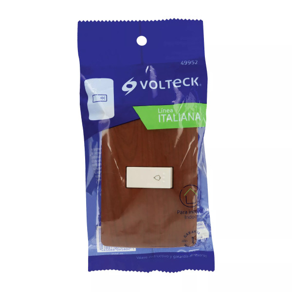 ‣ Placa con timbre madera línea Italiana... | Volteck