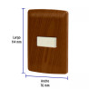 ‣ Placa con timbre madera línea Italiana... | Volteck