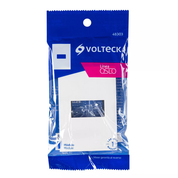 ‣ Placa 1 módulo Oslo blanco | Volteck