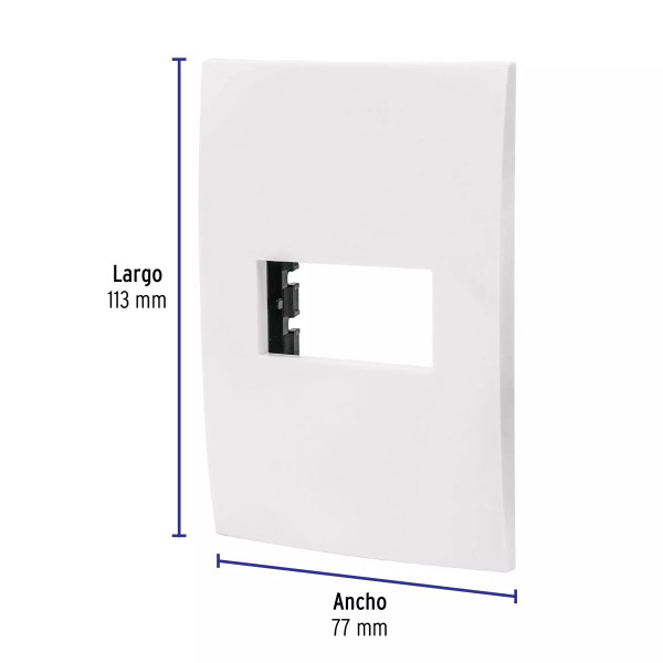 ‣ Placa 1 módulo Oslo blanco | Volteck