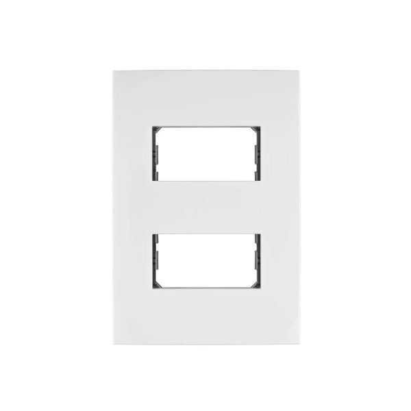 ‣ Placa 2 módulos Oslo, blanco... | Volteck