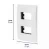 ‣ Placa 2 módulos Oslo, blanco... | Volteck
