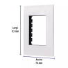 ‣ Placa 3 módulos Oslo blanco... | Volteck