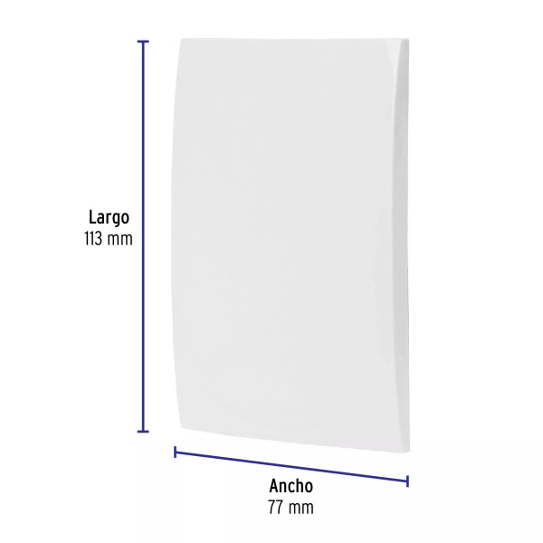 ‣ Placa de ABS ciega Oslo blanca... | Volteck
