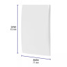 ‣ Placa de ABS ciega Oslo blanca... | Volteck