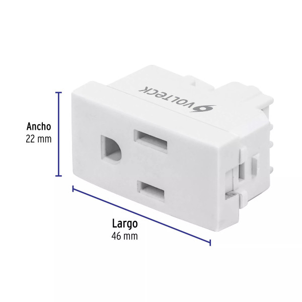 ‣ Contacto 2 polos + tierra Oslo blanco... | Volteck