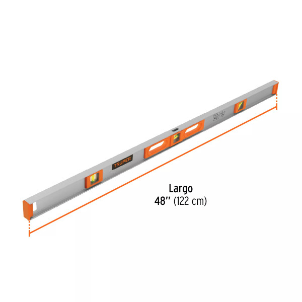 Nivel De 48' Cuerpo De Aluminio Con Protección De Abs | Niveles