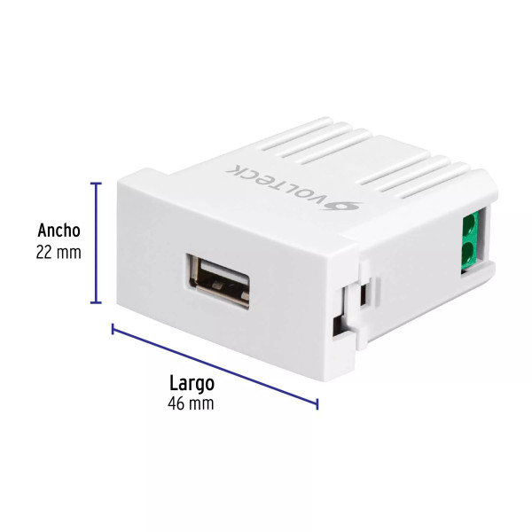 ‣ Cargador USB Oslo 2.1A Blanco | Volteck