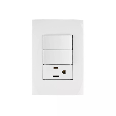 ‣ Placa Contacto e Interruptores Oslo Blanco... | Volteck